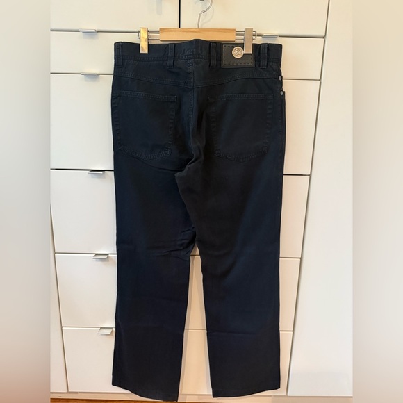 Men’s Cortigiani Lightweight Black Pants – 100% Cotton – Made in Italy - Picture 2 of 5